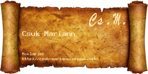 Csuk Mariann névjegykártya
